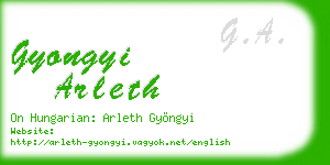 gyongyi arleth business card